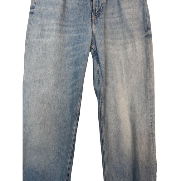 2/$30 ZARA Size 4 Light Blue Denim Jeans Frayed Hem - Picture 14 of 16